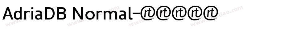 AdriaDB Normal字体转换